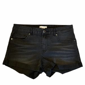 H&M Jean Shorts Black with cuff (6)